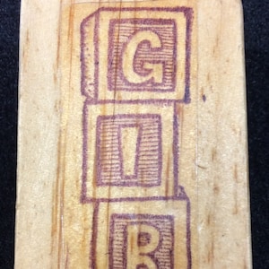 Girl Blocks Sello de goma montado en madera