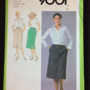 Simplicity Misses&#39; Skirts Pattern 9001 Size 14