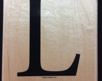 Letter L Monogram Wood Mounted Rubber Stamp From Stampin Up