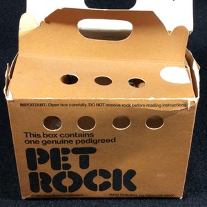 The Original Pet Rock by Gary Dahl Genuine Pedigreed Adoption