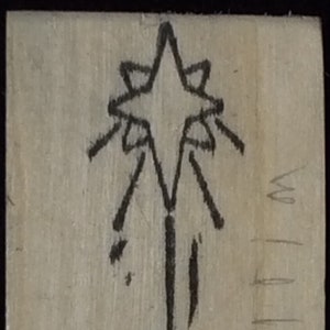 Sello de goma montado en madera estrella, Celestial, Navidad, Año Nuevo, Patriótico, 4 de julio