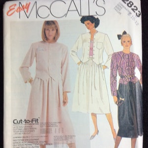Easy McCall&#39;s Misses&#39; Jacket And Skirt Pattern 2823 Size 8, 10, 12, Cut To Fit