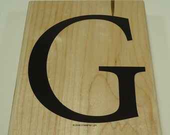 Letter G Monogram Wood Mounted Rubber Stamp From Stampin Up