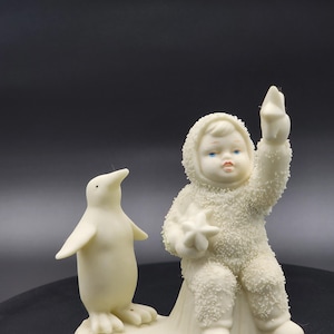 Snowbabies Wishing On A Star Figurine, Porcelain, 79430, Retired Department 56, 1994, Penguin, Star