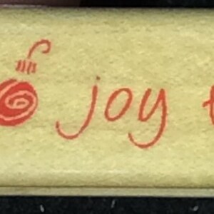 Joy To The World Sello de goma montado en madera por Inkadinkado, Vacaciones, Navidad