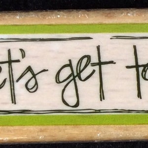 Let&#39;s Get Together Wood Mounted Rubber Stamp From Kolette Hall, Invitation, Party, Celebrate