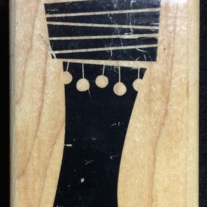Christmas Stocking Wood Mounted Rubber Stamp From The Stampin Up Stamp Set Holiday Basicss