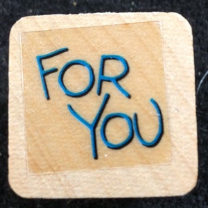 Para usted Etiqueta de regalo Sello de goma montado en madera, regalo, cumpleaños, Navidad, aniversario, boda, ducha, bebé, día de la madre, día del padre