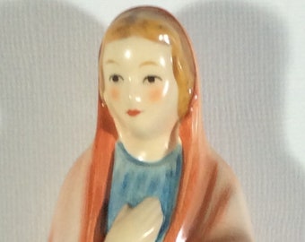 Mary, Madonna, Goebel, Made In Germany, Numbered, Crèche, Nativity, Christmas, Jesus, Birth, Mid Century, Porcelain, Manger, CHIPPED