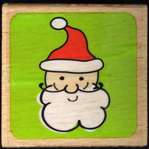 Santa Claus Wood Mounted Rubber Stamp, Holiday, Christmas, Kris Kringle