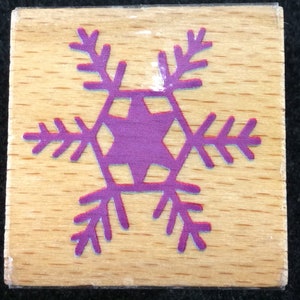 Snowflake Wood Mounted Rubber Stamp From JoAnn Essentials, Winter, Holiday, Snow Christmas