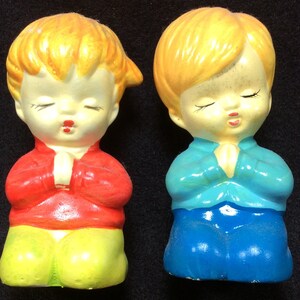 Praying Boy And Girl Salt And Pepper Shakers Made In Japan, Kitchen, Vintage, Serving