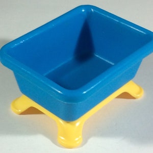 Tyco Sesame Street Dollhouse Bathtub, Blue, Yellow, Toy, Replacement, 1990&#39;s, Baby, Jim Henson