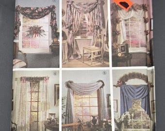 Simplicity Window Valance Swag Patter 7721 Abbie's Jiffy 6 Pack