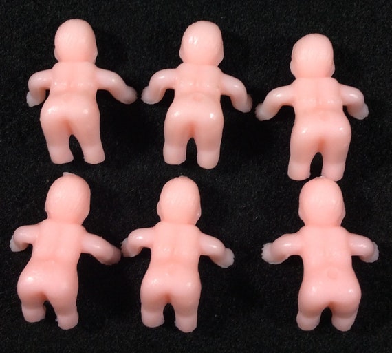 Six Tiny Pink Plastic Babies, Diorama, Doll House, Miniature, Baby, Baby  Shower, Birth, Infant 