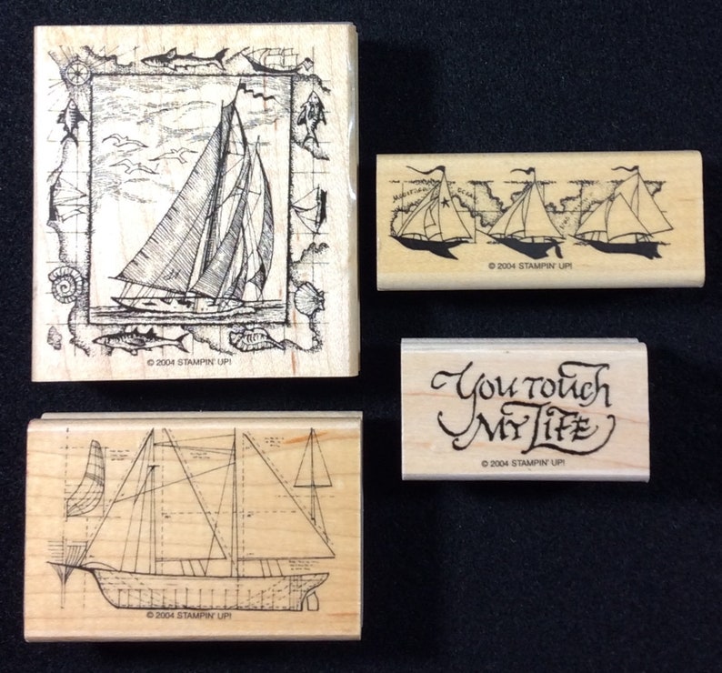Set Sail Wood Mounted Rubber Stamp Set From Stampin up 103837 Ship ...
