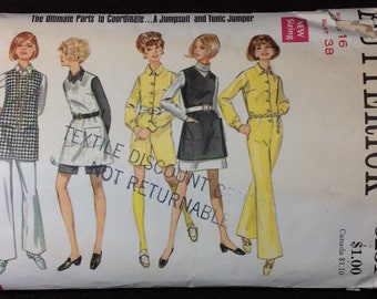 Butterick Misses' Jumpsuit, Tunic And Skirt Pattern 4022 Size 16, Bust 38