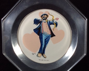 You Light Up My Life Clown Collector Plate From Wilton, Character Studies, 4Hammond, In The Center Ring, Porcelain, Pewter, Wall, Hanging