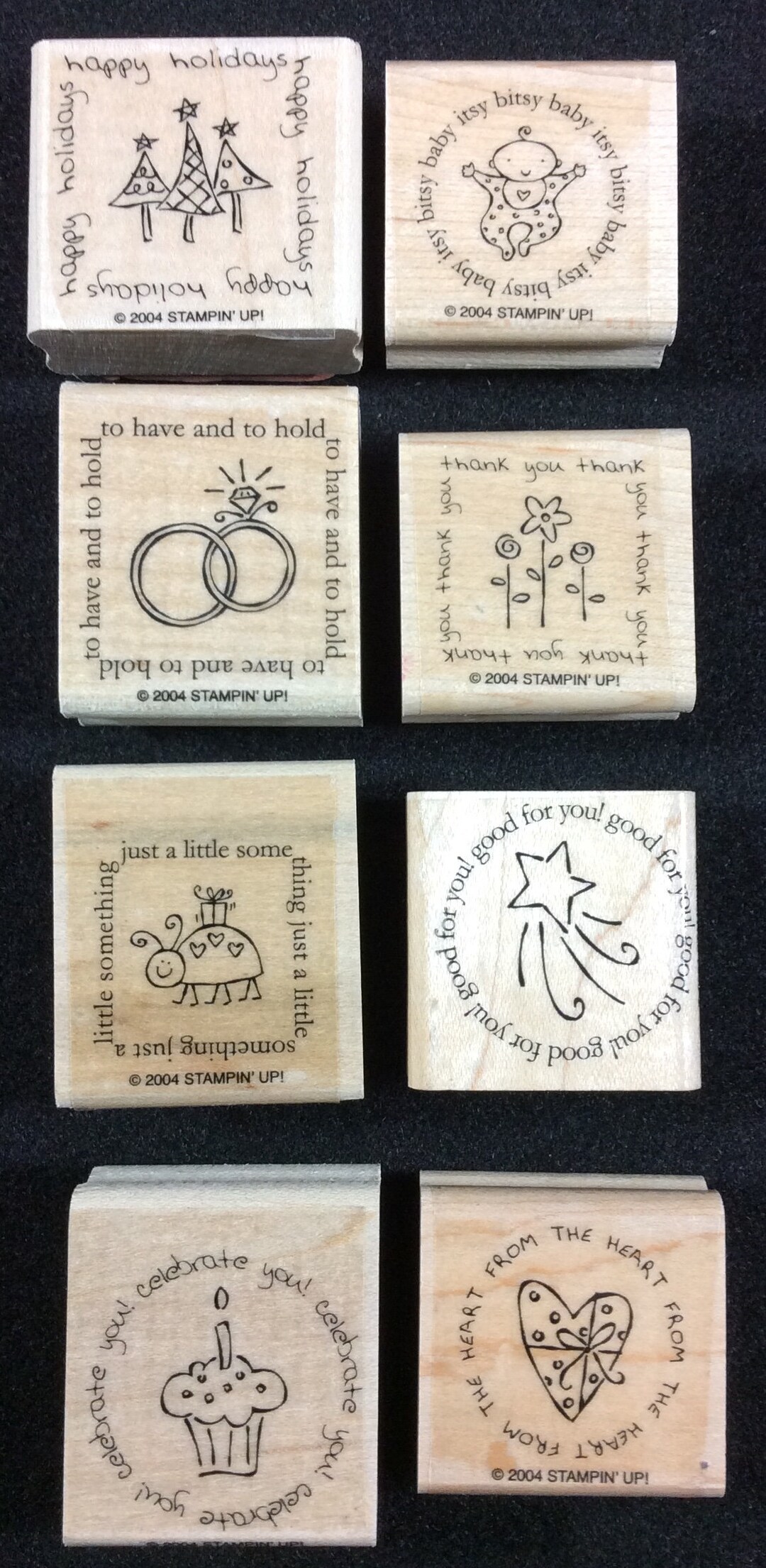 Figures of Speech Wood Mounted Rubber Stamp Set From Stampin Up, Baby ...