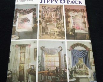 Simplicity Abbie's Jiffy 6 Pack Window Treatment Drapes Curtain Pattern 7721