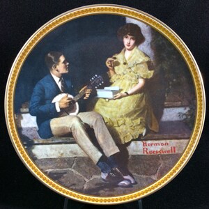 Pondering On The Porch Collector Plate By Norman Rockwell For Knowles, Bradford Exchange, Rockwell&#39;s Rediscovered Women Collection, Third