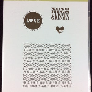 XOXO Cling Mount Rubber Stamp Set From Stampin Up, Abrazos Y Besos, Amor, Corazones, San Valentín, Matrimonio, Boda