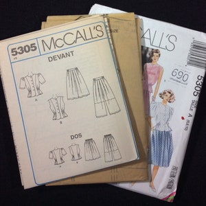 Easy Mccall's Misses' Tops Skirt and Split Skirt - Etsy
