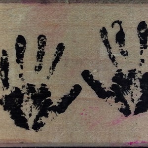 Baby Hands Wood Mounted Rubber Stamp By All Night Media, 984E, Chiild, Niños, Ducha, Nacimiento, Bebé