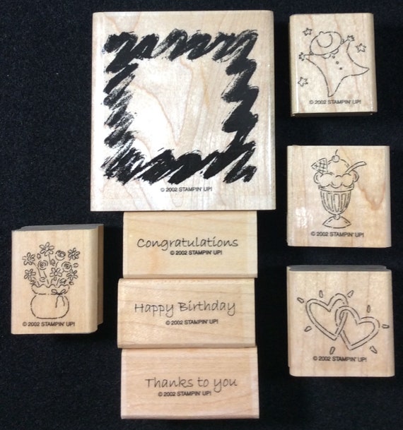 All Occasions Wood Mounted Rubber Stamp Set From Stampin up Etsy