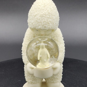 Snowbabies A Wish For Snow Figurine, Department 56, Retired, Vintage, Holiday, Christmas, Stars, Winter, Decor, Water Globe, Seasonal,