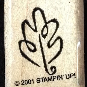 Leaf Wood Mounted Rubber Stamp From Stampin Up, From The Stamp Set Year Round Cheer, Autumn, Fall, Thanksgiving
