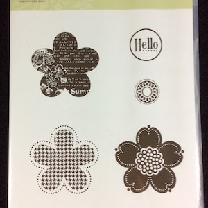 Posy Punch Cling Mount Rubber Stamp Set From Stampin Up, Flower, Spring, Summer, Hello, Houndstooth, Garden, Spring
