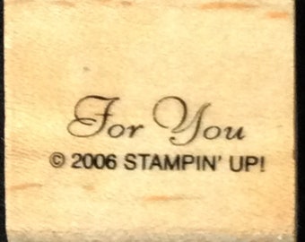 ヴィンテージ スタンピンアップ ギフト フォー ユー 木製マウント ゴム