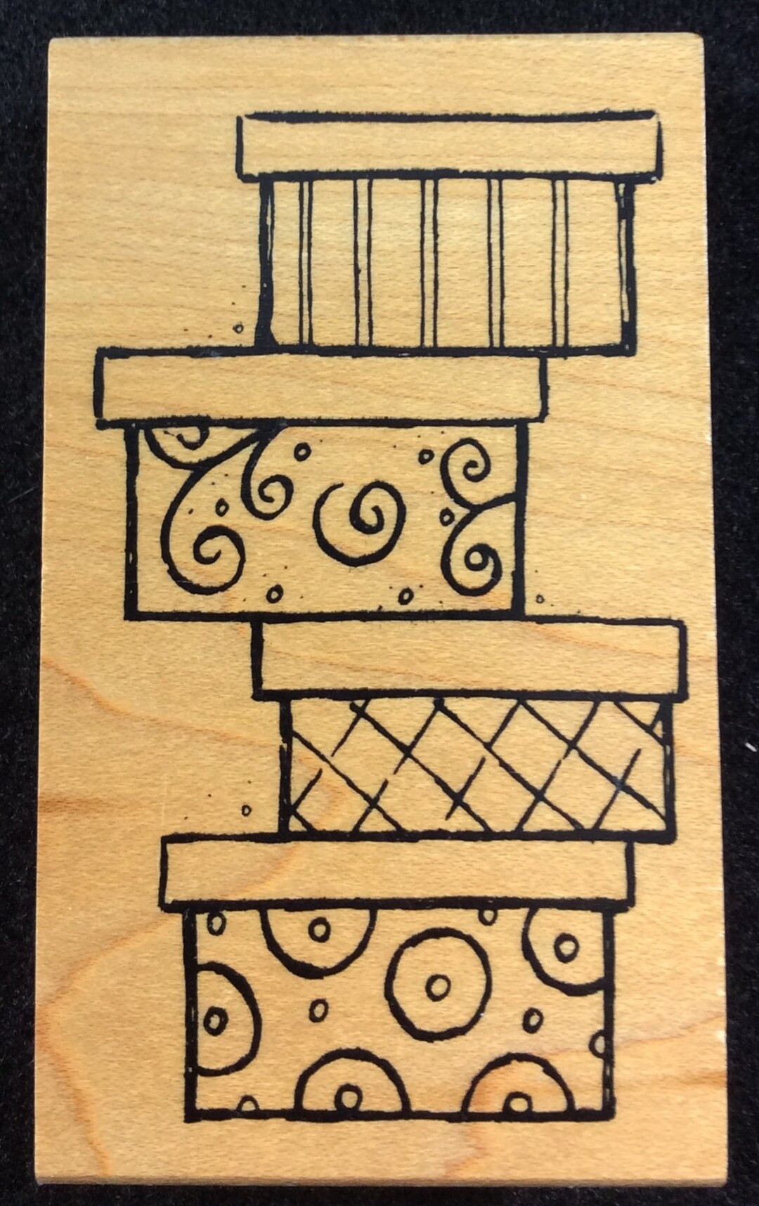 Stack Of Gift Boxes Wood Mounted Rubber Stamp By Great - Etsy Ireland