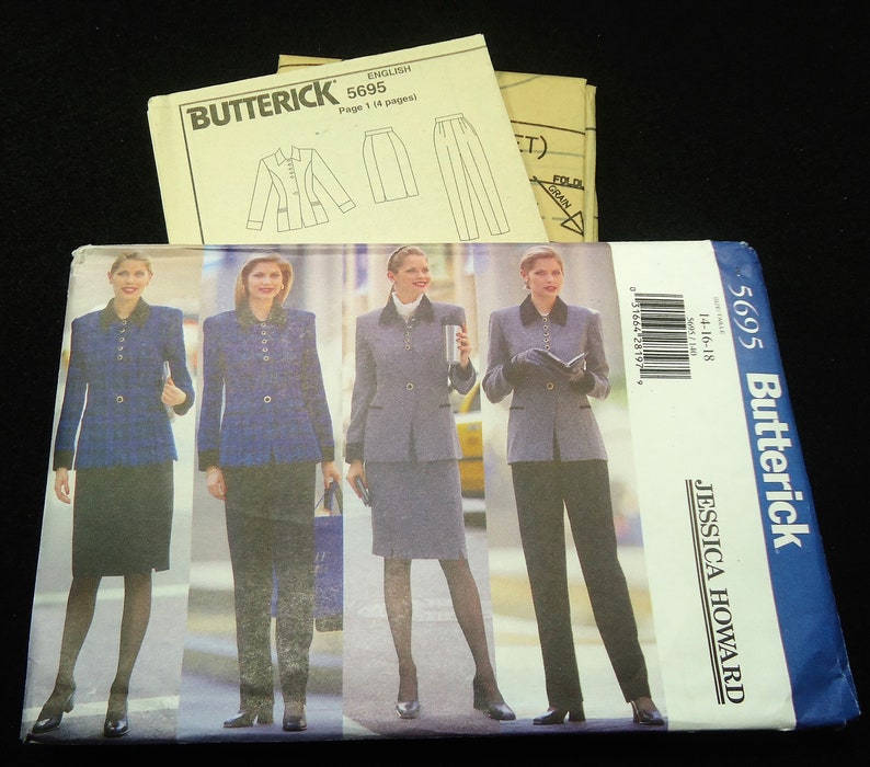 Butterick Misses'/Misses' Petite Jacket, Skirt, & Pants Pattern 5695 Size 14, 16, 18 Jessica Howard image 3
