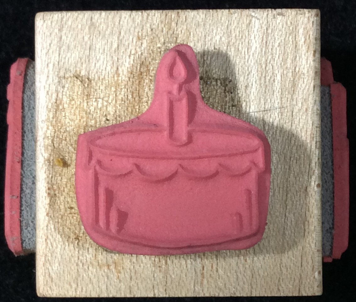 Birthday Cube Wood Mounted Rubber Stamp From Art Gone Wild Birthday Cube Wood Mounted Rubber Stamp From Art Gone Wild