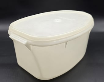 Vintage 3 Piece Tupperware Ham/ Roast Keeper, Flavor Saver, Storage, With Rack, White, DAMAGED