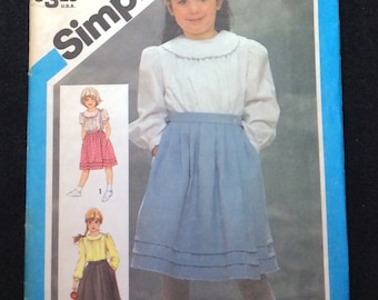 Simplicity Child's Wrap Skirt And Wrap Blouse Pattern 6558 Size 5