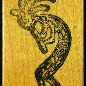 Kokopelli Wood Mounted Rubber Stamp, Arizona, Indian, Mexican, Mexico, Indian, Southwest, West