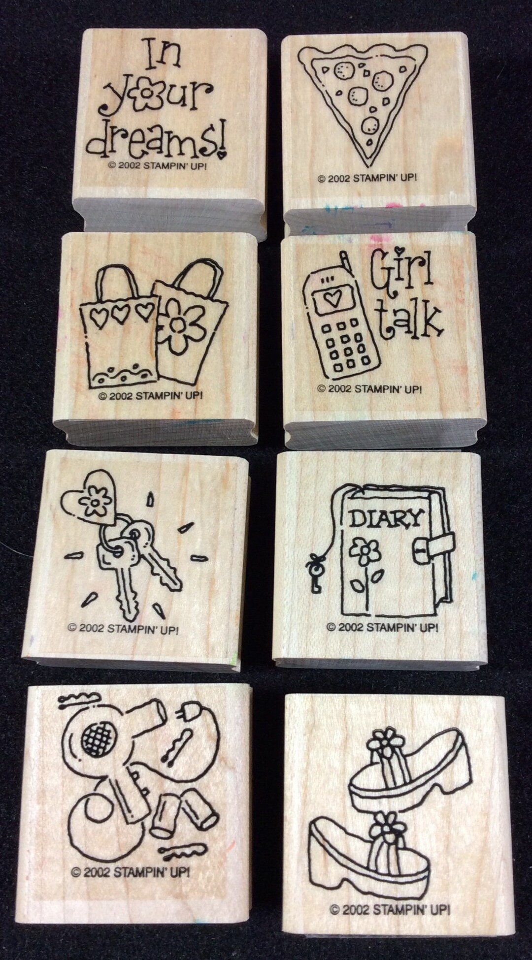 Girlfriend Accessories Wood Mounted Rubber Stamp Set From Stampin Up ...