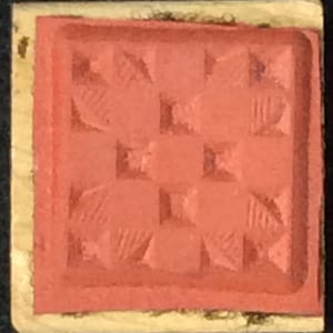 Small Quilt Square Wood Mounted Rubber Stamp, Quilted, Quilting, Quilts, Sewing