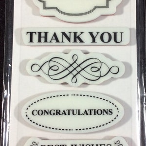Gracias Simple stick Unmounted Rubber Stamp Set de Fiskars, Gracias por ser tú, Felicidades, Mis mejores deseos, Banner