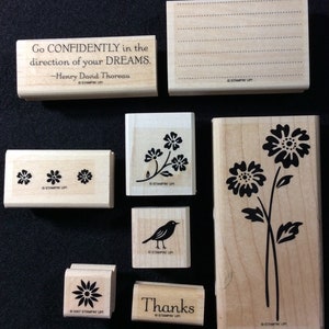 Live Your Dream Wood Mounted Rubber Stamp Set From Stampin Up, Flowers, Floral, Flower, Bird, Thanks, Spring, Summer, Garden