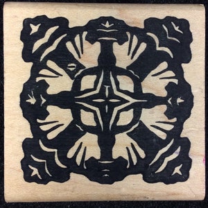 Medallion Wood Mounted Rubber Stamp From RSP