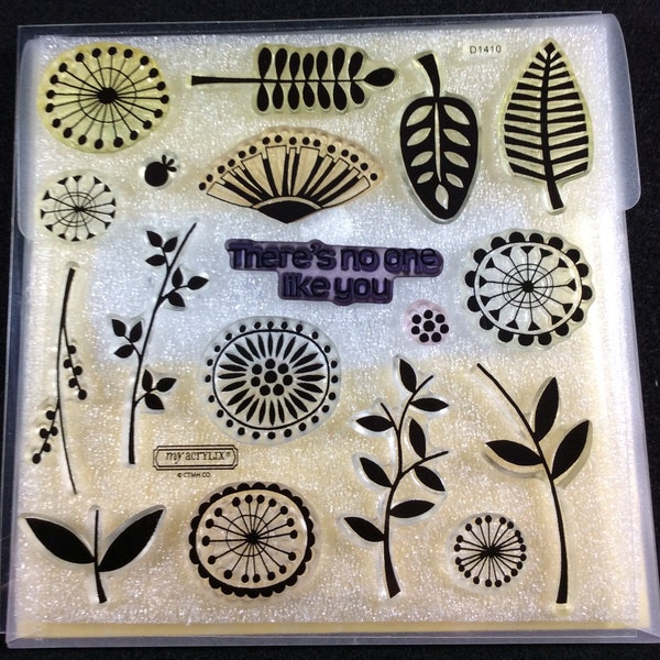 One Of A Kind From Close To My Heart, Clear Unmounted Rubber Stamps, D1410, Flowers, Floral, Garden, My Acrylix