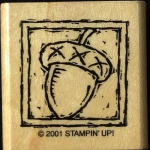 Acorn Wood Mounted Stamp From Stampin Up, Autumn, Fall, Thanksgiving, Trees, Oak