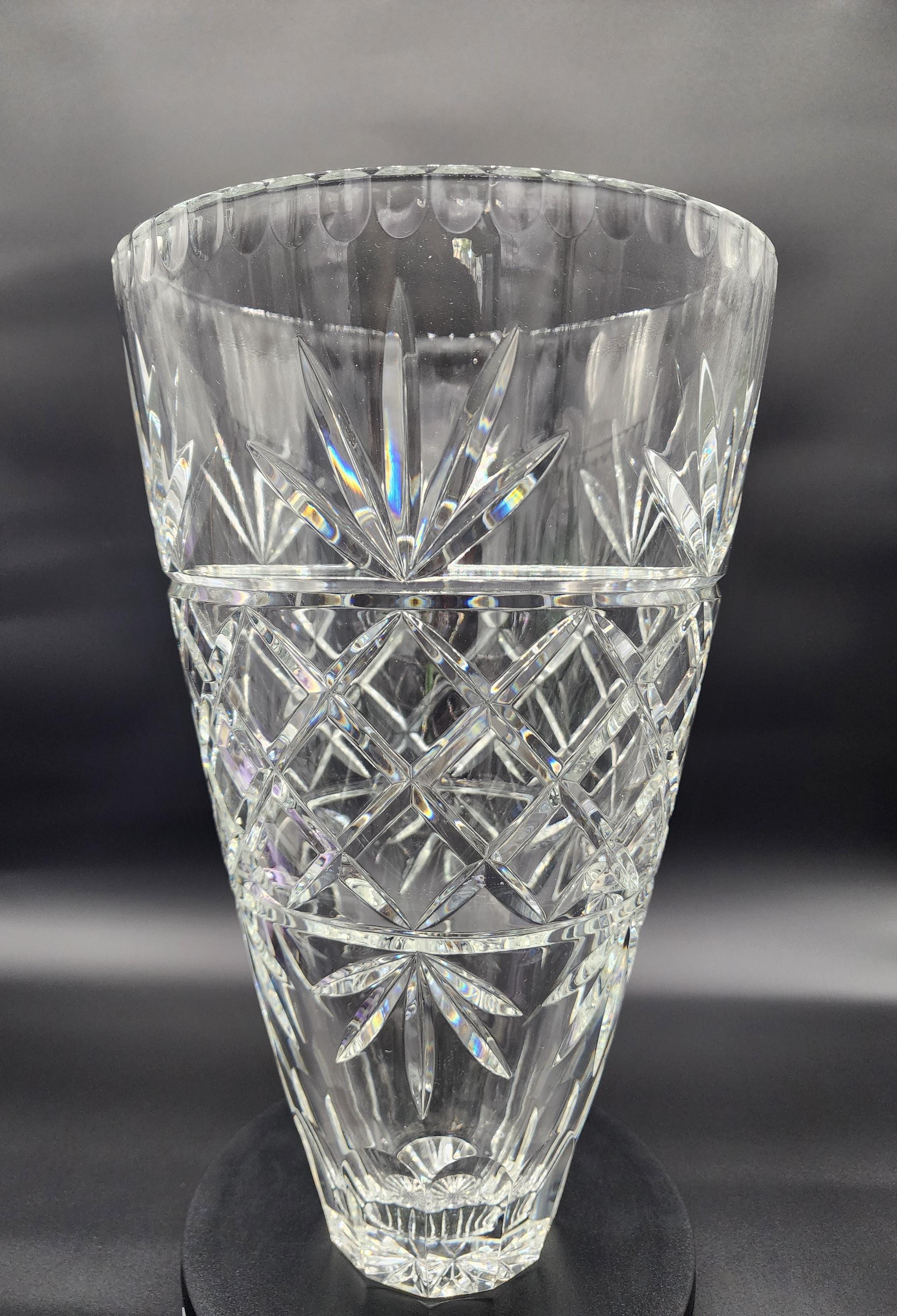 Tall Glass Vase① 14 Inch Tall Crystal Vase - Etsy