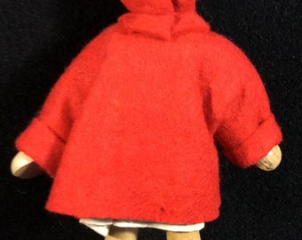 赤ずきんちゃんの木製人形、ポーランド製、7インチ、70年代、 - Etsy 日本