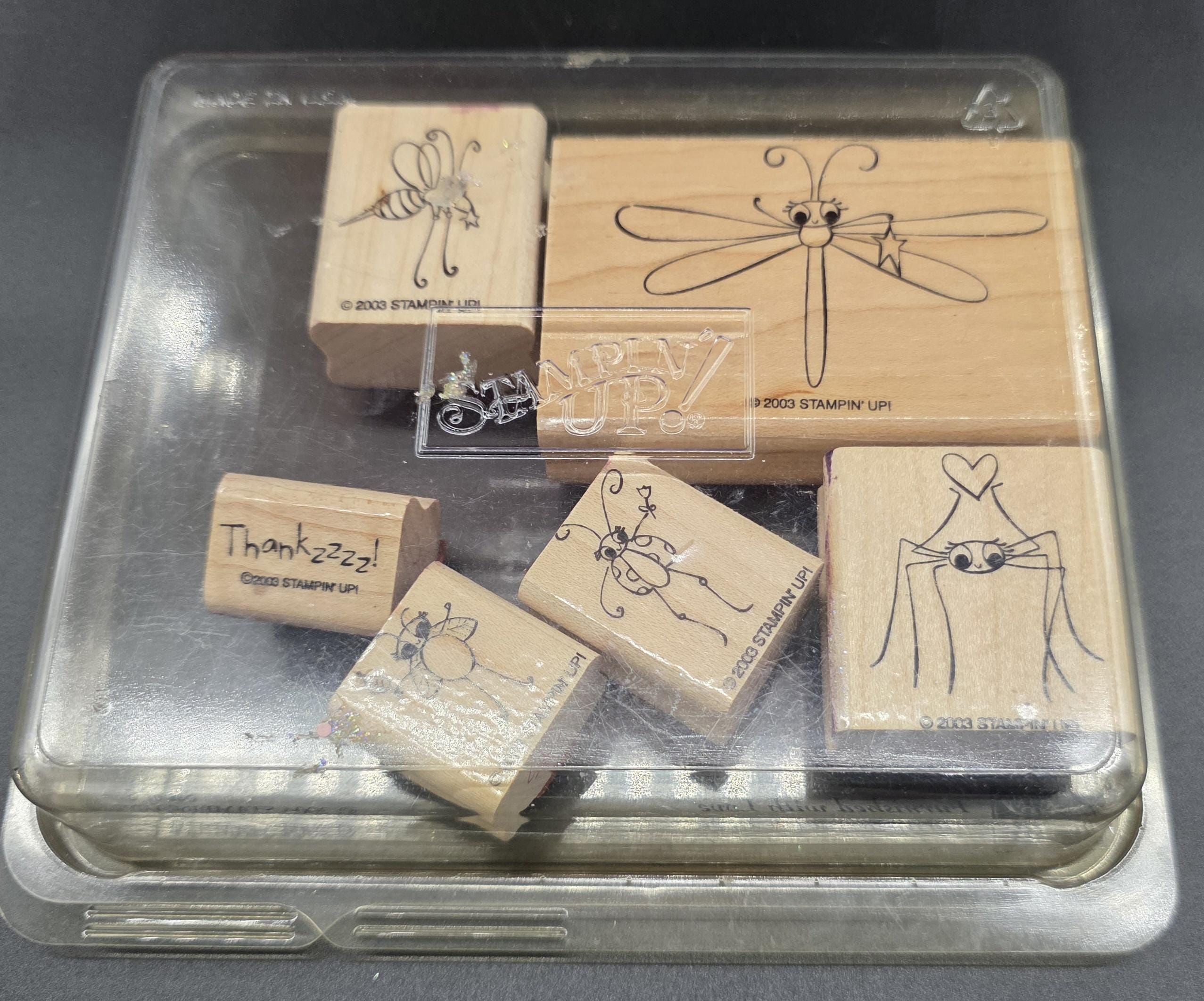 Cute as A Bug Wood Mounted Rubber Stamp Set From Stampin Up, Insects ...