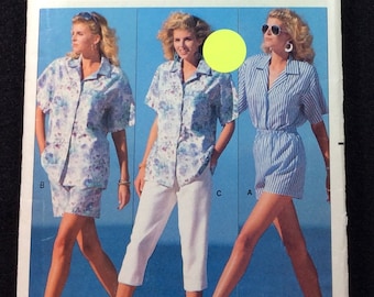 Butterick Very Easy Misses' Shirt, Shorts, And Pants Pattern 6453 Size XS - S - M Fast And Easy Family Circle Collection